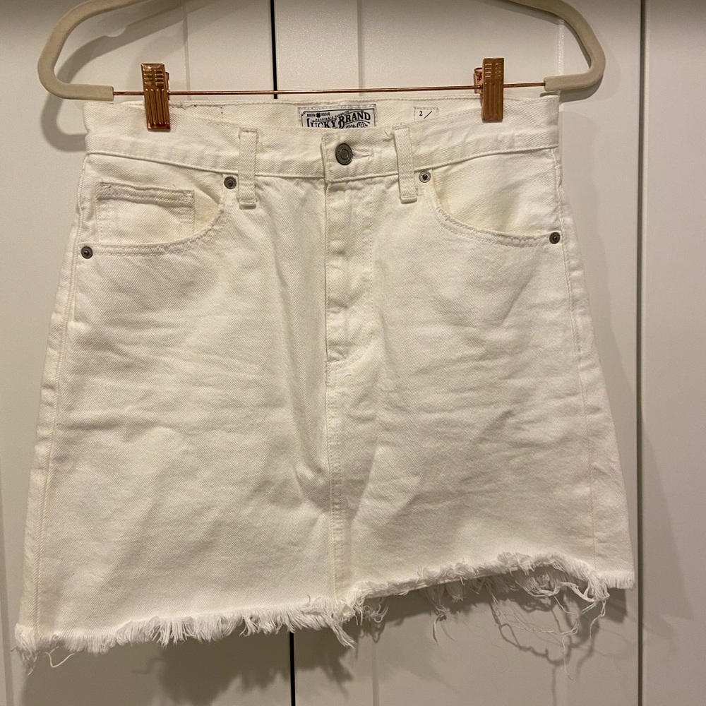 Lucky White Denim Skirt